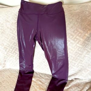 Zyia Purple Metallic Leggings
